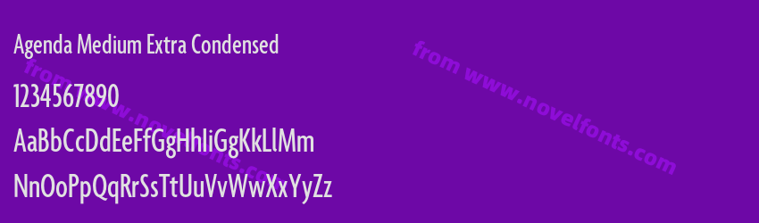 Agenda Medium Extra CondensedPreview Agenda Medium Extra CondensedPreview