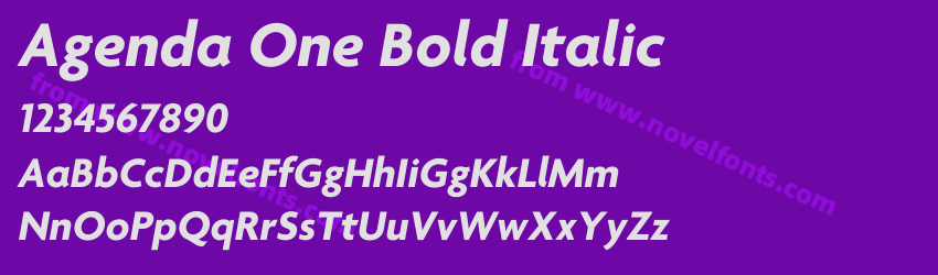 Agenda One Bold ItalicPreview Agenda One Bold ItalicPreview