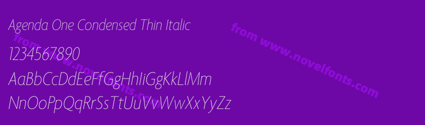 Agenda One Condensed Thin ItalicPreview Agenda One Condensed Thin ItalicPreview