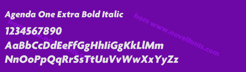 Agenda One Extra Bold ItalicPreview Agenda One Extra Bold ItalicPreview