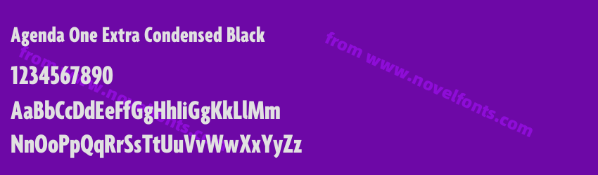 Agenda One Extra Condensed BlackPreview Agenda One Extra Condensed BlackPreview