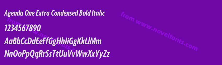 Agenda One Extra Condensed Bold ItalicPreview Agenda One Extra Condensed Bold ItalicPreview