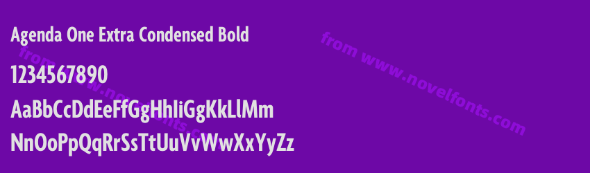 Agenda One Extra Condensed BoldPreview Agenda One Extra Condensed BoldPreview