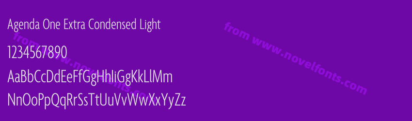 Agenda One Extra Condensed LightPreview Agenda One Extra Condensed LightPreview