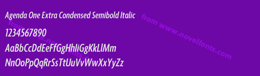 Agenda One Extra Condensed Semibold ItalicPreview Agenda One Extra Condensed Semibold ItalicPreview