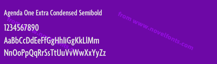 Agenda One Extra Condensed SemiboldPreview Agenda One Extra Condensed SemiboldPreview
