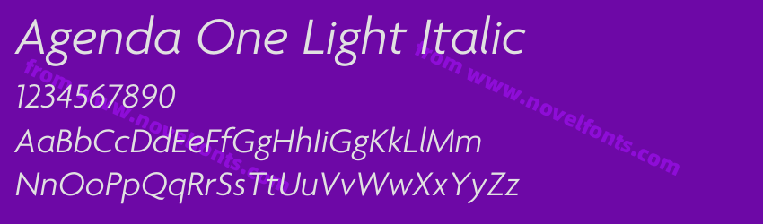 Agenda One Light ItalicPreview Agenda One Light ItalicPreview