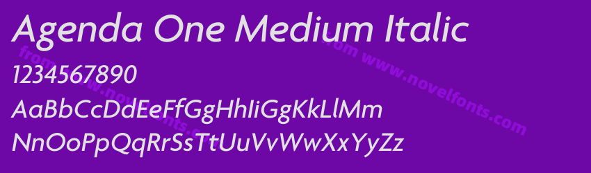 Agenda One Medium ItalicPreview Agenda One Medium ItalicPreview