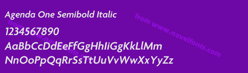 Agenda One Semibold ItalicPreview Agenda One Semibold ItalicPreview