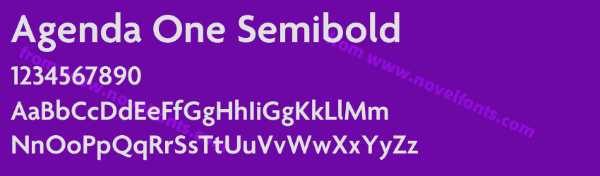 Agenda One SemiboldPreview Agenda One SemiboldPreview