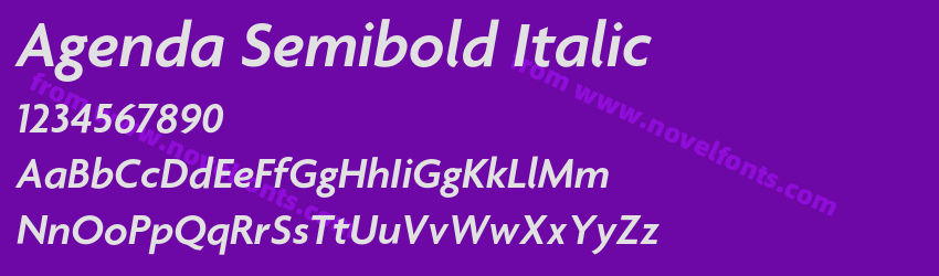 Agenda Semibold ItalicPreview Agenda Semibold ItalicPreview