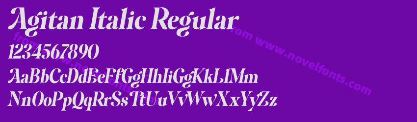 Agitan Italic RegularPreview Agitan Italic RegularPreview