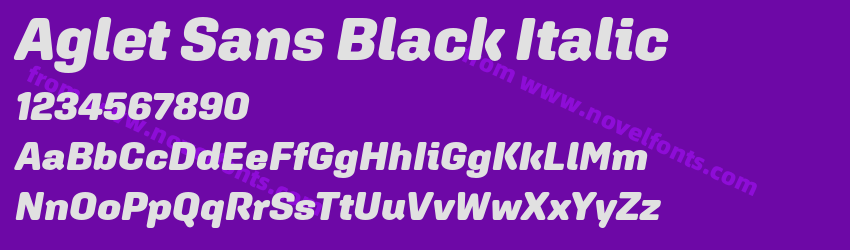 Aglet Sans Black ItalicPreview Aglet Sans Black ItalicPreview