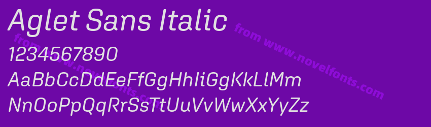 Aglet Sans ItalicPreview Aglet Sans ItalicPreview