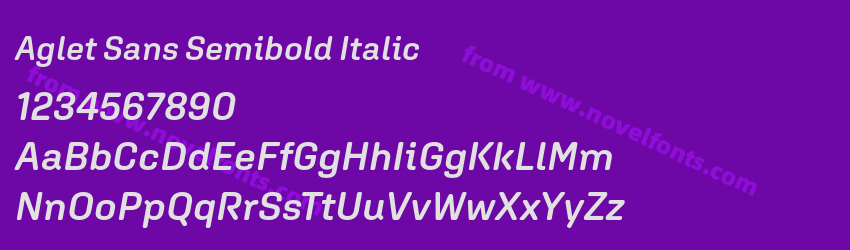 Aglet Sans Semibold ItalicPreview