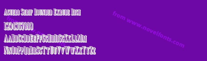 Aguero Serif Rounded Exrude RighPreview Aguero Serif Rounded Exrude RighPreview