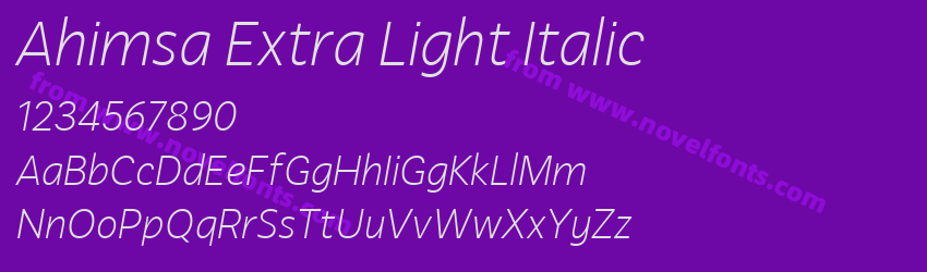 Ahimsa Extra Light ItalicPreview