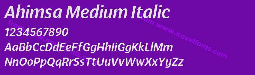 Ahimsa Medium ItalicPreview