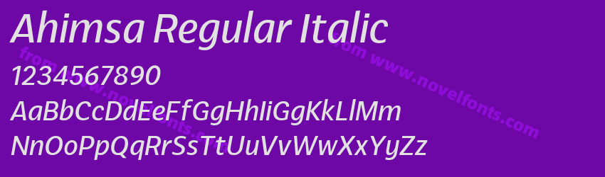 Ahimsa Regular ItalicPreview Ahimsa Regular ItalicPreview