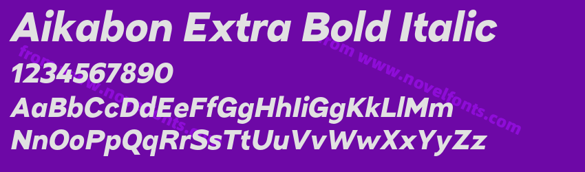 Aikabon Extra Bold ItalicPreview Aikabon Extra Bold ItalicPreview