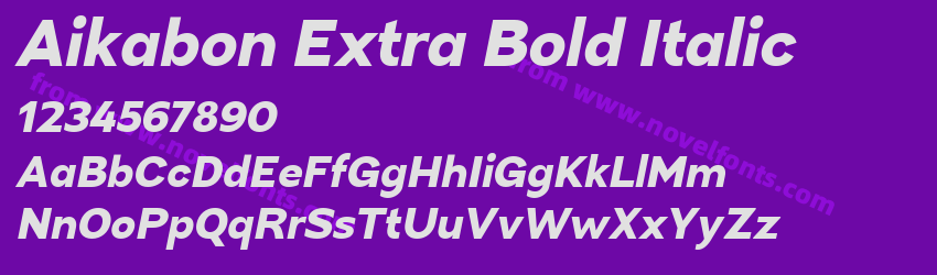 Aikabon Extra Bold ItalicPreview Aikabon Extra Bold ItalicPreview