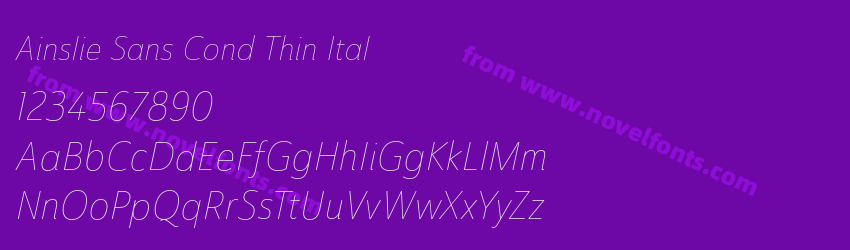 Ainslie Sans Cond Thin ItalPreview Ainslie Sans Cond Thin ItalPreview