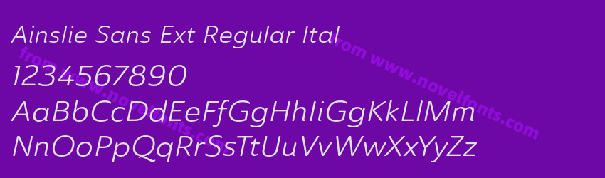 Ainslie Sans Ext Regular ItalPreview Ainslie Sans Ext Regular ItalPreview