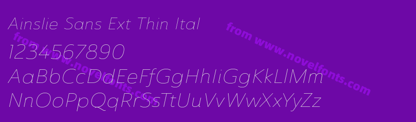 Ainslie Sans Ext Thin ItalPreview Ainslie Sans Ext Thin ItalPreview