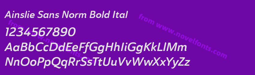 Ainslie Sans Norm Bold ItalPreview