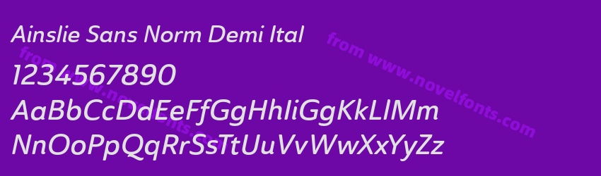 Ainslie Sans Norm Demi ItalPreview Ainslie Sans Norm Demi ItalPreview