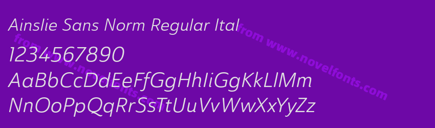Ainslie Sans Norm Regular ItalPreview Ainslie Sans Norm Regular ItalPreview