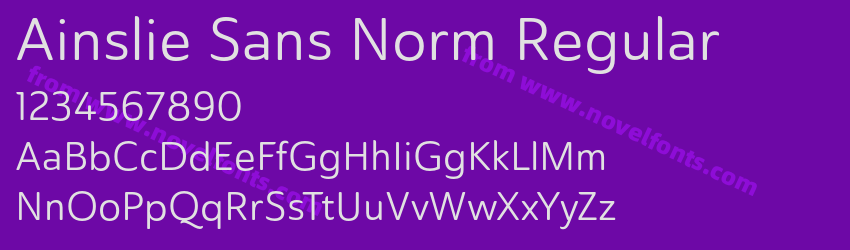 Ainslie Sans Norm RegularPreview Ainslie Sans Norm RegularPreview