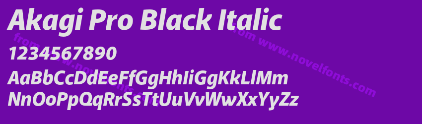 Akagi Pro Black ItalicPreview Akagi Pro Black ItalicPreview