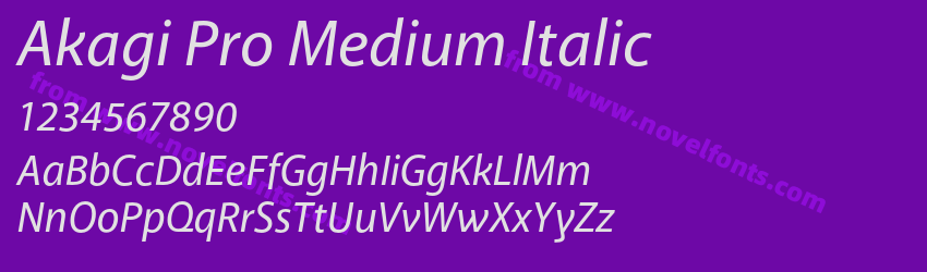 Akagi Pro Medium ItalicPreview Akagi Pro Medium ItalicPreview