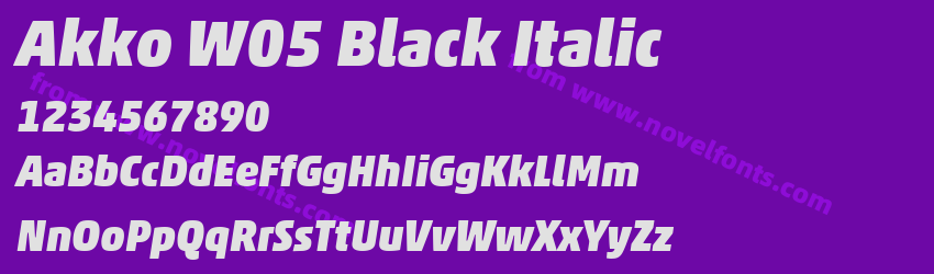 Akko W05 Black ItalicPreview Akko W05 Black ItalicPreview