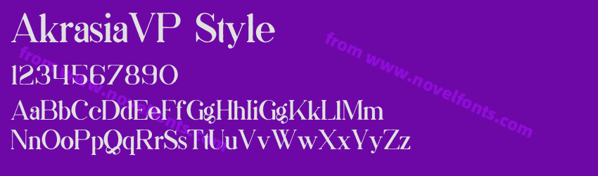 AkrasiaVP StylePreview AkrasiaVP StylePreview