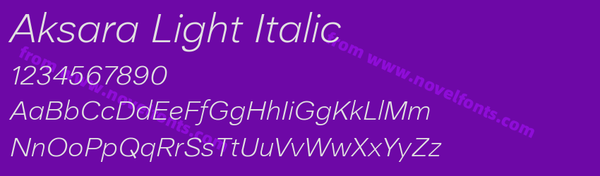 Aksara Light ItalicPreview