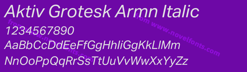 Aktiv Grotesk Armn ItalicPreview