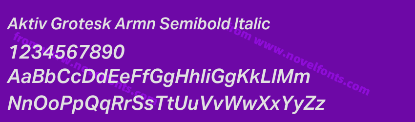 Aktiv Grotesk Armn Semibold ItalicPreview
