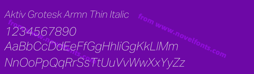 Aktiv Grotesk Armn Thin ItalicPreview Aktiv Grotesk Armn Thin ItalicPreview