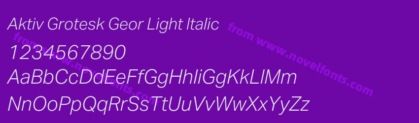 Aktiv Grotesk Geor Light ItalicPreview Aktiv Grotesk Geor Light ItalicPreview