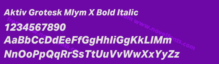 Aktiv Grotesk Mlym X Bold ItalicPreview