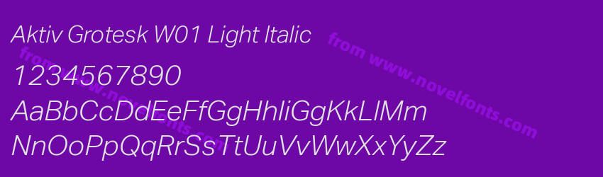 Aktiv Grotesk W01 Light ItalicPreview Aktiv Grotesk W01 Light ItalicPreview