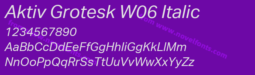 Aktiv Grotesk W06 ItalicPreview Aktiv Grotesk W06 ItalicPreview