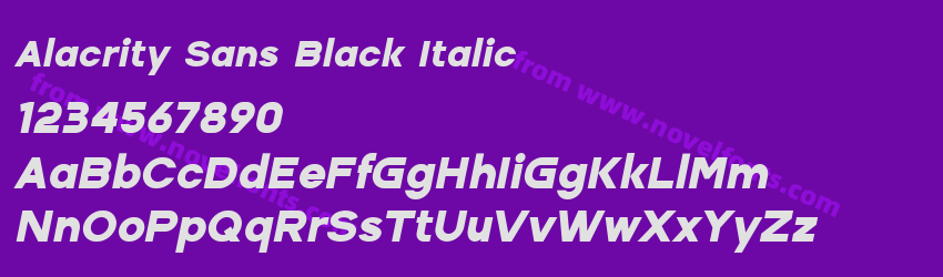 Alacrity Sans Black ItalicPreview Alacrity Sans Black ItalicPreview