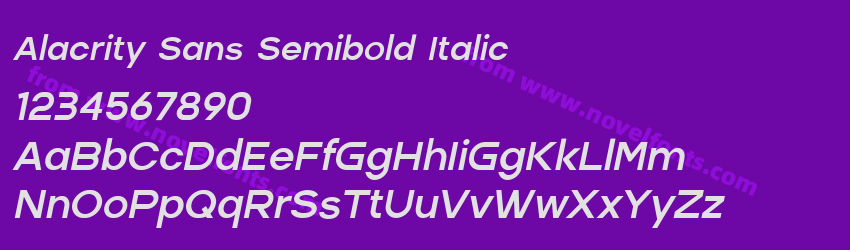 Alacrity Sans Semibold ItalicPreview