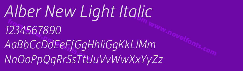 Alber New Light ItalicPreview Alber New Light ItalicPreview