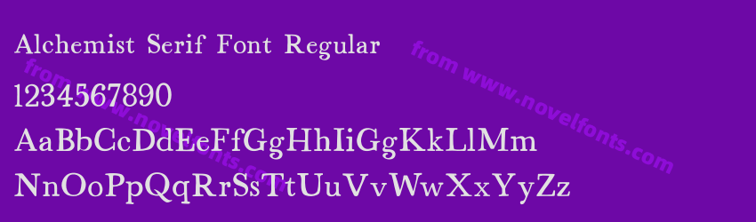 Alchemist Serif Font RegularPreview Alchemist Serif Font RegularPreview