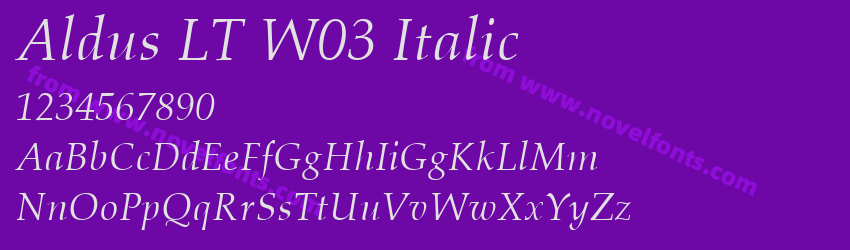 Aldus LT W03 ItalicPreview Aldus LT W03 ItalicPreview