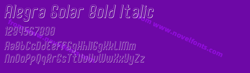 Alegra Solar Bold ItalicPreview Alegra Solar Bold ItalicPreview